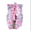 Hand block floral print cotton scarf beach sarongs soft voile summer pario (Blue&pink flower, 44x74) view 1