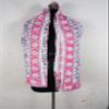 Hand block floral print cotton scarf beach sarongs soft voile summer pario (Blue&pink flower, 44x74) view 2