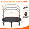 40"/48" Foldable Mini Trampoline for Adults 450/600 LB Rebounder Trampoline with Adjustable Foam Handle for Home Gym Small Exercise Trampoline for Indoor or Garden Workout view 3