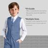 Boys Suits Toddler Blue Prom Suit Pants Set 5T Dusty Blue Tuxedo Little Boy Uniform Dress Clothes for Wedding Ring Bearer Outfit view 3
