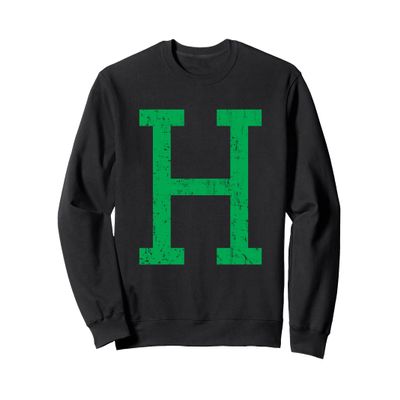 Letter H Uppercase Alphabet Initial Classic School College Sweatshirt