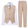 Boys Prom Suit Vest and Pant Set Size 6 Little Boy Slim Fit Champagne Suits for Weddings Ring Bearer Outfit Kids Dress Clothes view 1