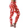 Christmas Leggings for Women 2024 High Waisted Novelty Christmas Santa Claus Snowman Print Stretchy Yoga PantsRed,S view 2