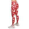Christmas Leggings for Women 2024 High Waisted Novelty Christmas Santa Claus Snowman Print Stretchy Yoga PantsRed,S view 3