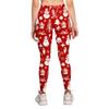 Christmas Leggings for Women 2024 High Waisted Novelty Christmas Santa Claus Snowman Print Stretchy Yoga PantsRed,S view 4