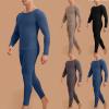 Cambkatl Thermal Underwear Sets for Men Thick Warm Winter Fleece Lined Base Layer Cold Weather Soft Long Johns Suits view 2