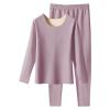 HGps8w Thermal Underwear Sets fo Women Basuc Crew Neck Fleece Pullover Base Layer Top & Bottom Warm Winter Long Johns view 1