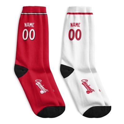 ANTKING Cincinnati Socks Custom Name and Number Socks for Men Women Youth Gifts