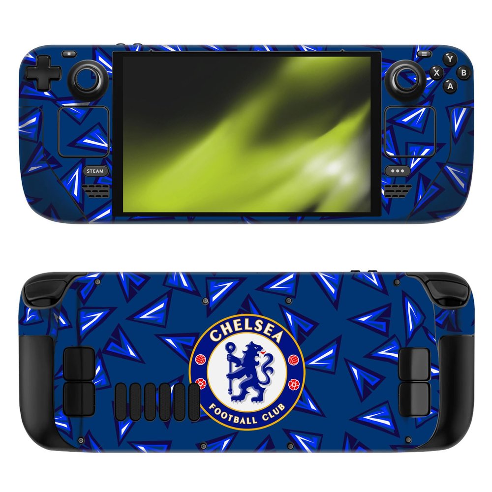 Head Case Designs Officially Licensed Chelsea Football Club Geometric Pattern Art Vinyl Sticker Skin Decal Cover Compatible with Steam Deck OLED
