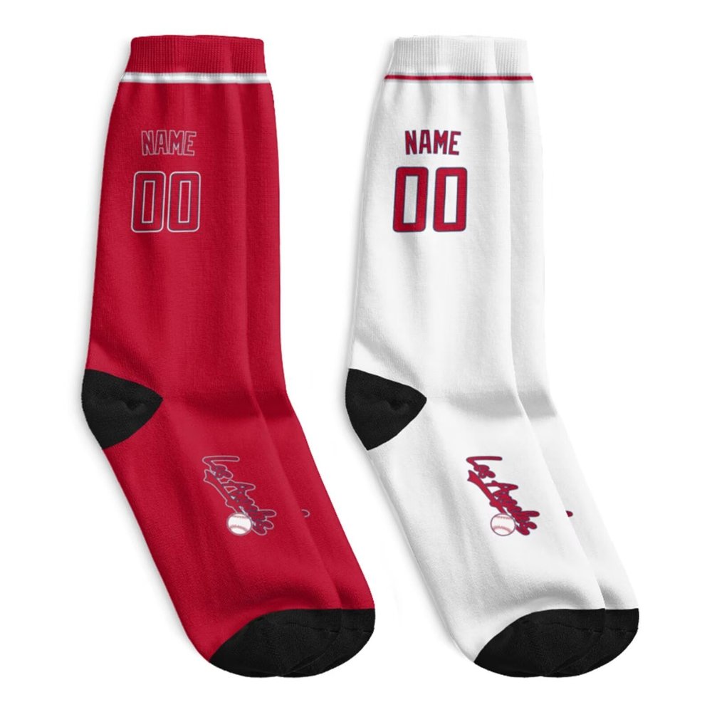 ANTKING Los Angeles A Socks Custom Name and Number Socks for Men Women Youth Gifts