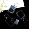 6 Pcs Acrylic Keychain Clear Acrylic Blank Keyring Photo Insert Frame Personalised Photo Key Holder with Split Ring Rectangle DIY Picture Frames Double Sided Blank Keychains view 4