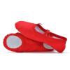 Canvas Ballet Slippers Ballet Shoes Elastic for Toddler Girls and Boys Split Sole Yoga Practice Dance Shoes (Red, 3.5 Big Kids) view 2