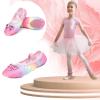 Ballet Shoes Split-Sole Glitter Flat Dance Shoes for Girls Toddler Kid Satin Dance Practice Slippers Leather Flat (Pink, 13 Little Child) view 2