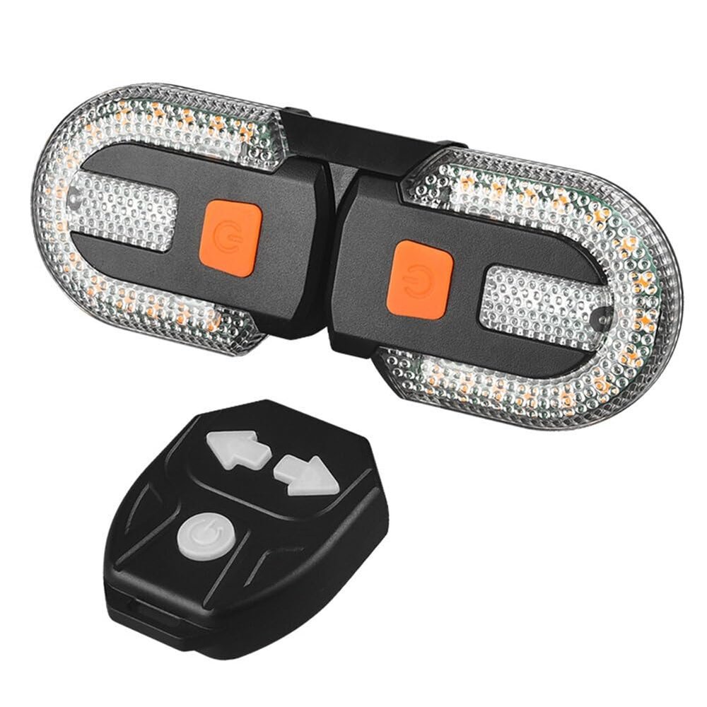 BKUANE Bicycle Turn Signal Light Wireless Remote Control Bike Taillight USB Rechargeable Bicycle Front Rear Light LED Bike Warning Lamp
