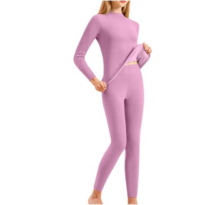 HGps8w Thermal Underwear Sets fo Women Ultra-Soft Long Johns Fleece Lined Warm Base Layer Top & Bottom for Cold Weather