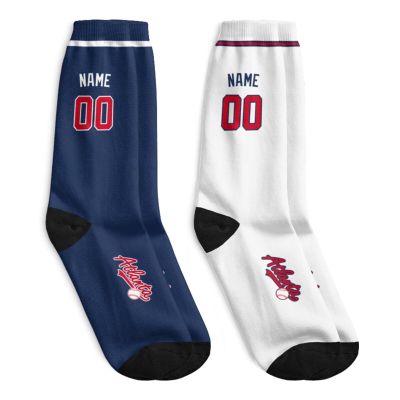 ANTKING Atlanta Socks Custom Name and Number Socks for Men Women Youth Gifts