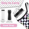 Cute Sleeve Compatible with 22oz 32oz Cirkul Plastic & Stainless Steel, Neoprene Insulator Sleeve for Cirkul, Sleeve for Cirkul with Convenient Handle Strap (Checkerboad&Daisy, 22 Ounces) view 3