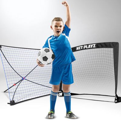 Kids Soccer Goal Rebound Net for Backyard | Football Soccer Gifts for Age 3 4 5 6 7 8 9 10 11 12 13 14 Year Old Kids Children & Teens, Black, 4 x 3Ft