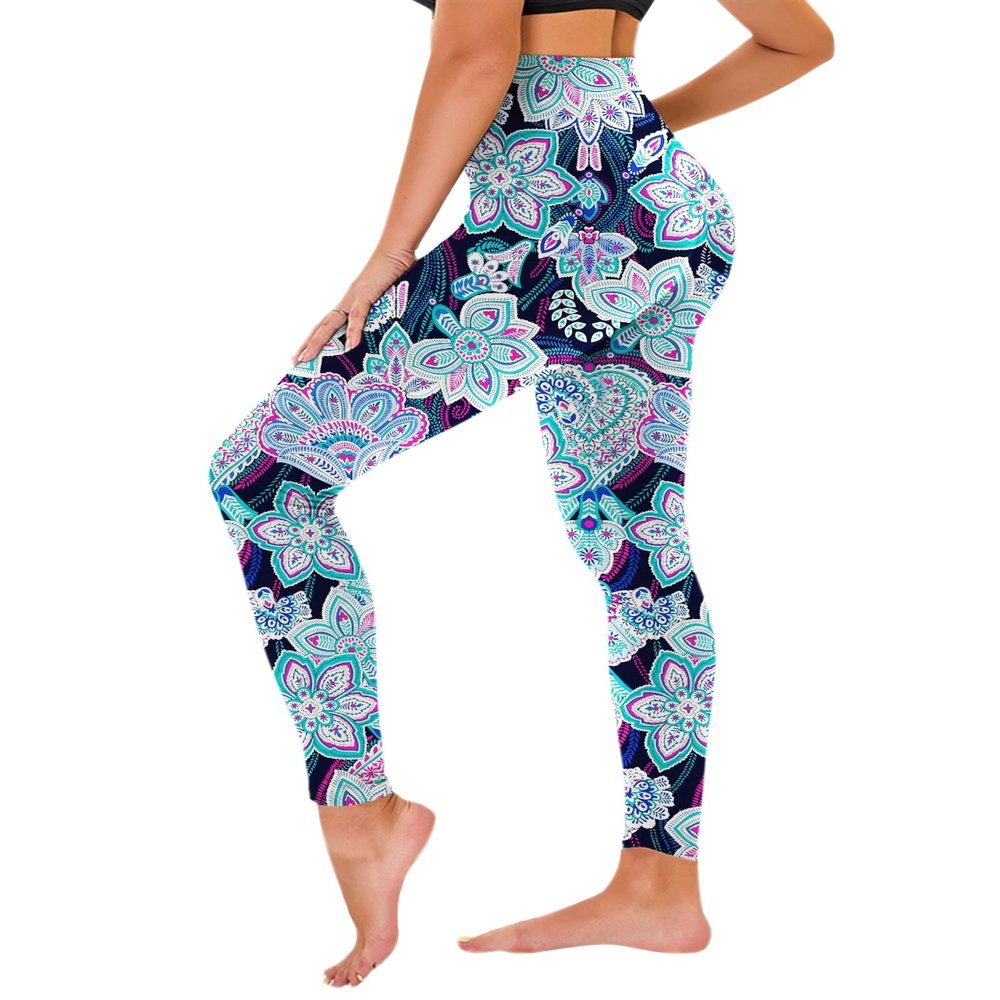 High Waisted Leggings for Women - No See Through Soft Tummy Novelty Workout Yoga Pants with Pockets Reg & Plus