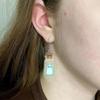 Cute Clip on Earrings for Women Non Pierced Funny Moss Ghost In A Bottle Glow The Dark Halloween Jewelry Idea Novelty, Blue view 2