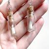 Cute Clip on Earrings for Women Non Pierced Funny Moss Ghost In A Bottle Glow The Dark Halloween Jewelry Idea Novelty, Blue view 3