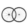 1 Pair of Road Bike Carbon Wheels 700c Clincher Super Light Bicycle Wheels 38mm Depth (fit for Shiman0 Cassette) (Black, 38mm) view 1