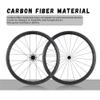 1 Pair of Road Bike Carbon Wheels 700c Clincher Super Light Bicycle Wheels 38mm Depth (fit for Shiman0 Cassette) (Black, 38mm) view 3