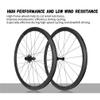 1 Pair of Road Bike Carbon Wheels 700c Clincher Super Light Bicycle Wheels 38mm Depth (fit for Shiman0 Cassette) (Black, 38mm) view 4