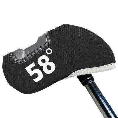 Golf Wedge Covers, Universal Neoprene Club Wedge Iron Headcover Black Golf Irons Protective Cover for Men Women Golfers (58)