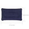 Flocking Inflatable Pillow Travel Pillow Office Home Travel Rest Camping Pillow with Inflator Foldable PVC Flocking Pillow view 2