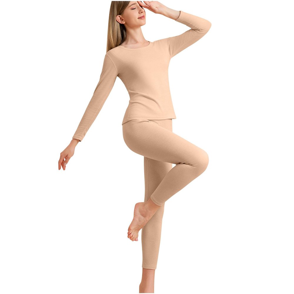 HGps8w Thermal Underwear Sets fo Women Ultra-Soft Fleece Lined Long Johns Base Layer Top & Bottom for Cold Weather