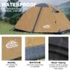 2 Person Backpacking Tent, Waterproof Windproof Two Person Tent, Lightweight Easy Setup 2 Man Tent for Camping, Hiking, Biking, Cycling, Motorbiking, Mountaineering - Khaki view 3