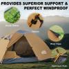 2 Person Backpacking Tent, Waterproof Windproof Two Person Tent, Lightweight Easy Setup 2 Man Tent for Camping, Hiking, Biking, Cycling, Motorbiking, Mountaineering - Khaki view 4