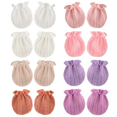 BQUBO Newborn Infant Toddler Mittens No Scratch Elastic Wrist Gloves Hypoallergenic for 0-6 Months Baby Boys Girls