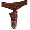 .22, .35/357, .44/45 Caliber Western Leather Gun Holster - with Belt & Ammo Holder Loops, Cowboy Style Single Drop Rig, Authentic Handmade Hand Tooled (.22 Caliber Bullet, 38 inch-40 inch) view 2