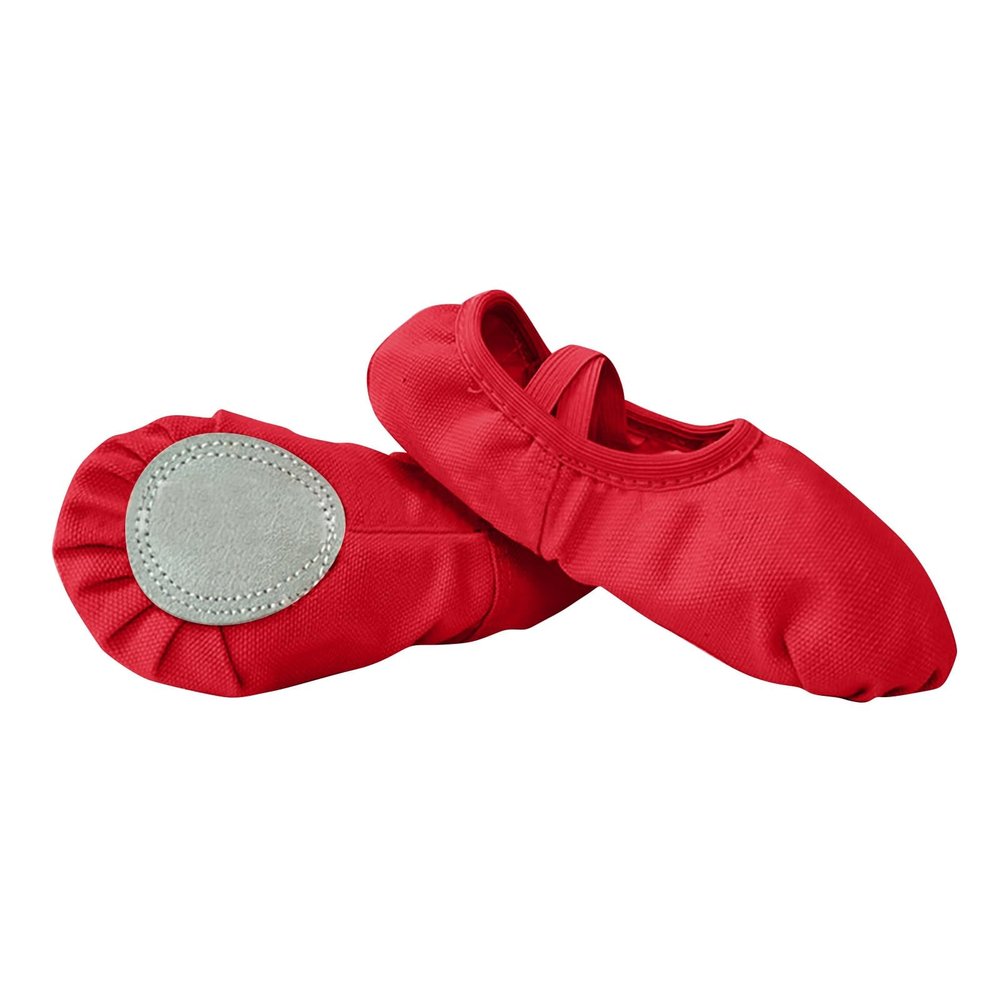 Ballet Shoes for Girls Kids Toddler Shoes Boys Ballet Slippers Soft Canvas No-Tie Dance Shoes Slip On with Elastic (RD1, 11.5 Little Child)
