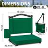 HABUTWAY Stadium Seats with Back Support and Thick Cushion Bleacher Seats with Backs and Cushion Wide, Stadium Chairs Include Shoulder Strap and Pocket, Perfect for Sports Events (Hunter Green) view 3