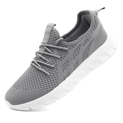 DLWKIPV Men's Running Shoes for Road & Gym  Lightweight Walking Sneakers with Breathable Mesh and All-Day Comfort Light Gray US 10