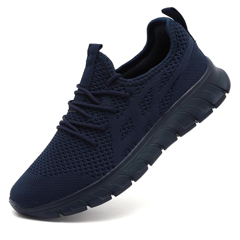 DLWKIPV Men's Running Shoes for Road & Gym  Lightweight Walking Sneakers with Breathable Mesh and All-Day Comfort Dark Blue US 6.5