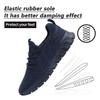 DLWKIPV Men's Running Shoes for Road & Gym  Lightweight Walking Sneakers with Breathable Mesh and All-Day Comfort Dark Blue US 6.5 view 3