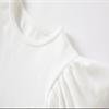 Beganly Girls Long Sleeve T-Shirt Cotton Rib-Knit Tees Toddler Stretch Basic Warm Round Neck Tops with Ruffle White 150 view 3