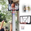 GFLCWYP PVC Basketball Backboard and Rim, 80X58 cm Suspended Basketball Hoop & Goals with Strap/Hooks, Mounts to Round, Vertical Poles, Fences, Trees view 1