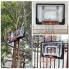 GFLCWYP PVC Basketball Backboard and Rim, 80X58 cm Suspended Basketball Hoop & Goals with Strap/Hooks, Mounts to Round, Vertical Poles, Fences, Trees view 2