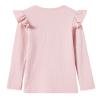 Beganly Girls Long Sleeve T-Shirt Cotton Rib-Knit Tees Toddler Stretch Basic Warm Round Neck Tops with Ruffle Pink 150 view 3