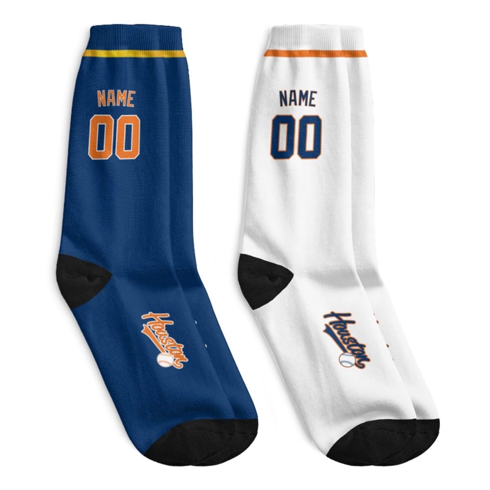 ANTKING Houston Socks Custom Name and Number Socks for Men Women Youth Gifts