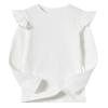 Beganly Girls Long Sleeve T-Shirt Cotton Rib-Knit Tees Toddler Stretch Basic Warm Round Neck Tops with Ruffle White 120 view 1