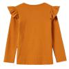 Beganly Girls Long Sleeve T-Shirt Cotton Rib-Knit Tees Toddler Stretch Basic Warm Round Neck Tops with Ruffle Coffee 100 view 3