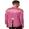 Alvivi Mens Halloween Xmas Sergeant Circus Jacket Costume Adults Hippie Music Star 1960s Fancy Dress Up Hot Pink 3X-Large view 2