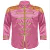 Alvivi Mens Halloween Xmas Sergeant Circus Jacket Costume Adults Hippie Music Star 1960s Fancy Dress Up Hot Pink 3X-Large view 3