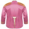 Alvivi Mens Halloween Xmas Sergeant Circus Jacket Costume Adults Hippie Music Star 1960s Fancy Dress Up Hot Pink 3X-Large view 4